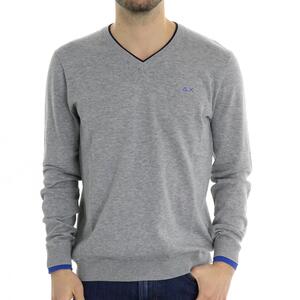 MAGLIA SCOLLO V GRIGIO